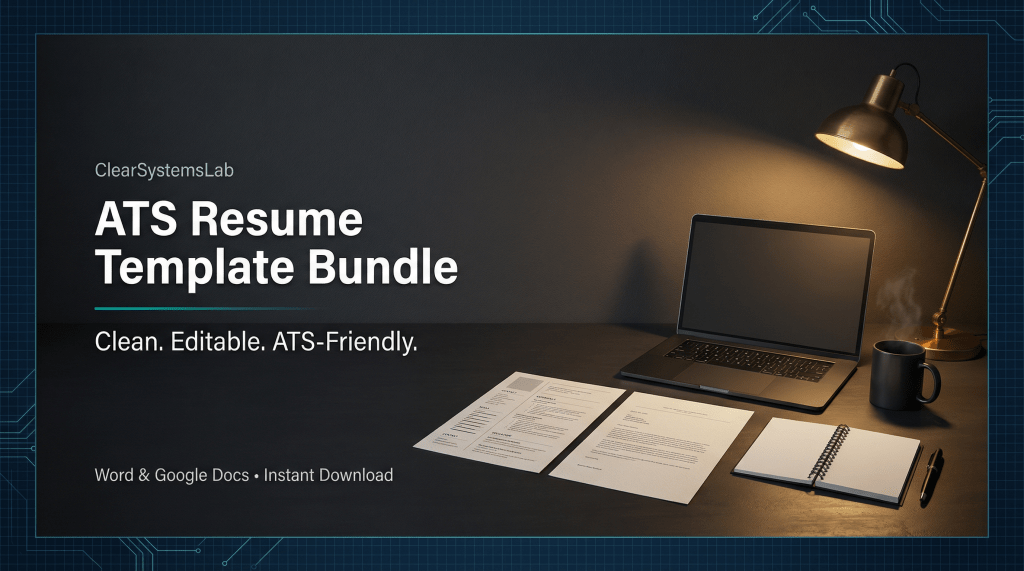 ATS Resume Template Bundle (Instant&nbsp;Download)