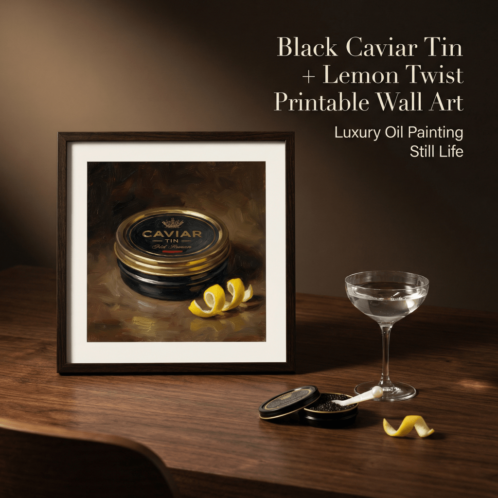 Black Caviar Tin + Lemon Twist — (Luxury Still&nbsp;Life)